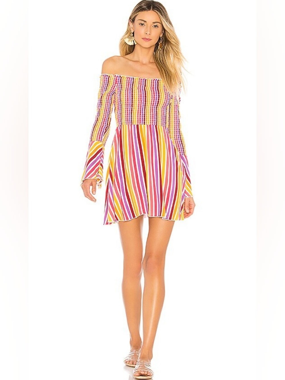 💖 Tularosa Amanda Mini Dress in Tonal Red Stripe, Size Small